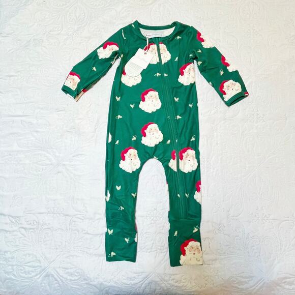 NWT SweetHoney Santa Holiday Layette Sleeper Size 18m - Picture 2 of 5